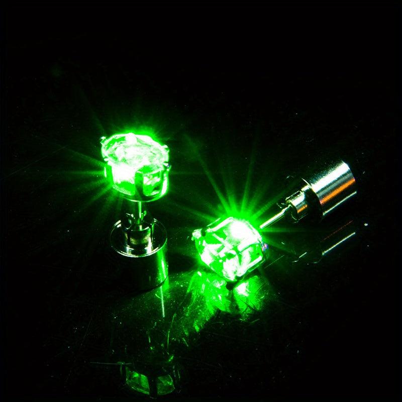 LED Light Ear Studs Glow Earrings Dance Party Supplies