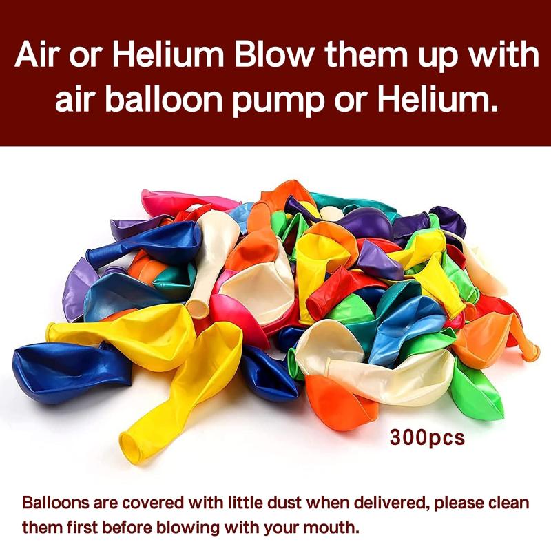 300pcs 25 4 Cm Rainbow Balloons | 15 Colors | Helium or Air Use