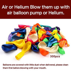 300pcs 25 4 Cm Rainbow Balloons | 15 Colors | Helium or Air Use