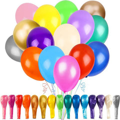 300pcs 25 4 Cm Rainbow Balloons | 15 Colors | Helium or Air Use
