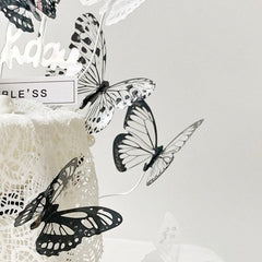 3D Butterfly Cake Topper Dark Queen Wedding Cake Decoration