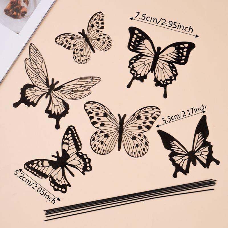 3D Butterfly Cake Topper Dark Queen Wedding Cake Decoration