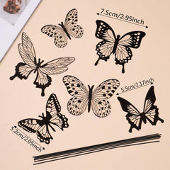 3D Butterfly Cake Topper Dark Queen Wedding Cake Decoration