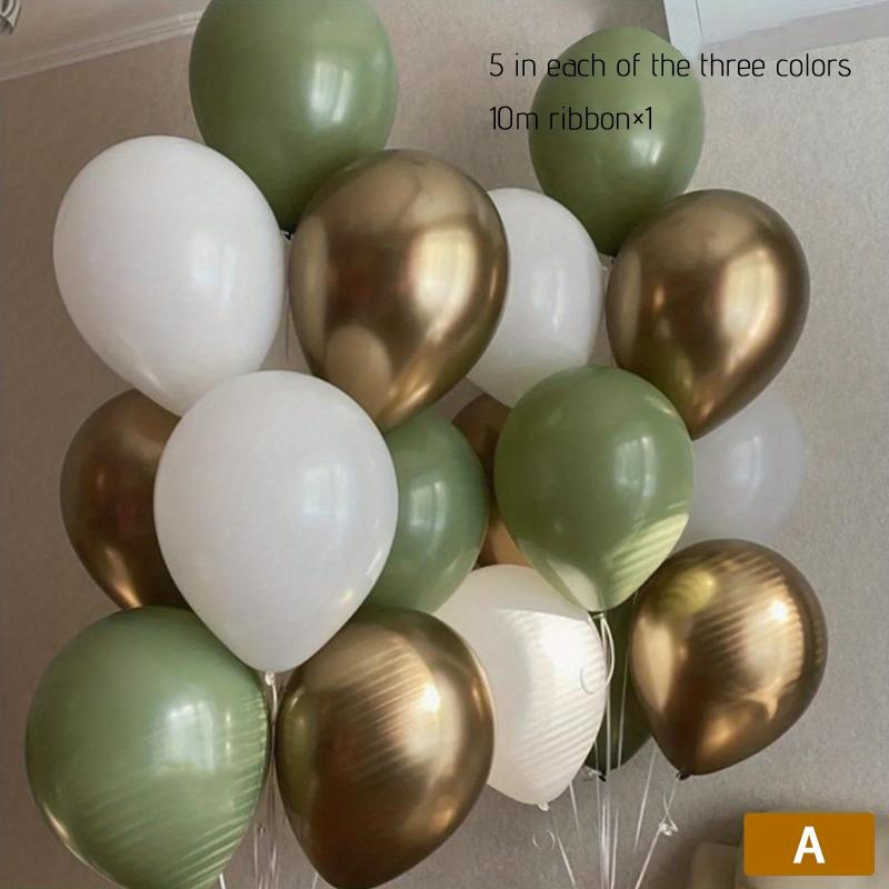 15pcs Avocado Green Balloon Bouquet Set for Party Decoration