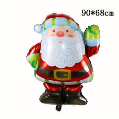 Christmas Foil Balloons Set Elk Snowman Santa Xmas Tree 2024 New Year