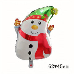 Christmas Foil Balloons Set Elk Snowman Santa Xmas Tree 2024 New Year