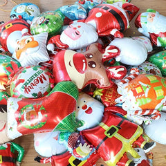 Christmas Foil Balloons Set Elk Snowman Santa Xmas Tree 2024 New Year