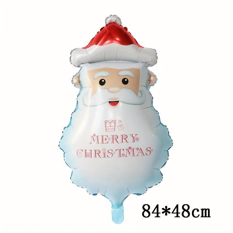 Christmas Foil Balloons Set Elk Snowman Santa Xmas Tree 2024 New Year