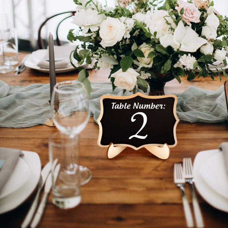 10pcs Mini Chalkboard Signs with Easel Stand for Weddings Parties Events