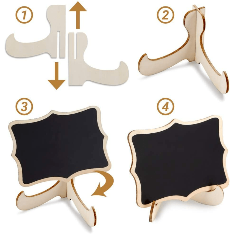 10pcs Mini Chalkboard Signs with Easel Stand for Weddings Parties Events