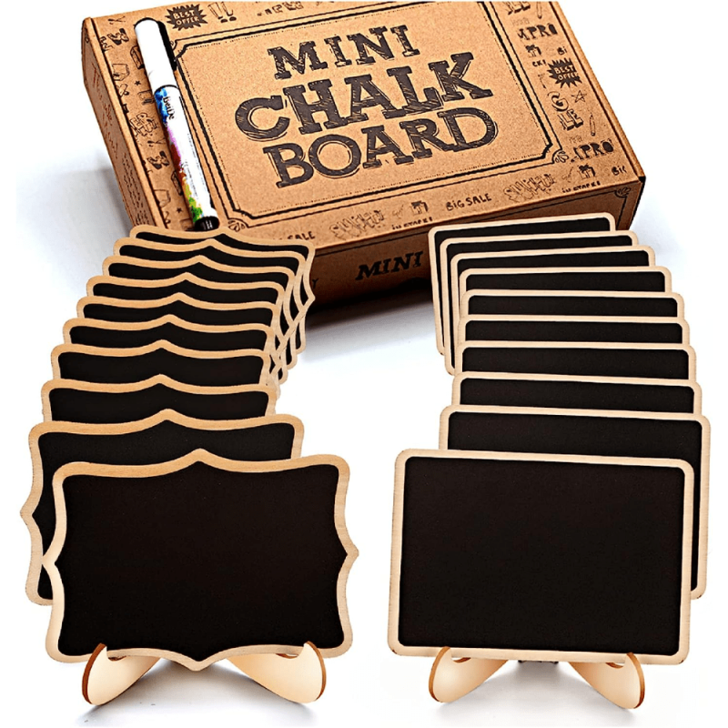 10pcs Mini Chalkboard Signs with Easel Stand for Weddings Parties Events