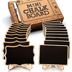 10pcs Mini Chalkboard Signs with Easel Stand for Weddings Parties Events