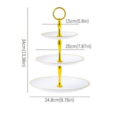 3 Tier Dessert Display Table Wave Edge Ideal for Weddings Holidays