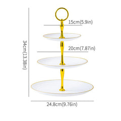3 Tier Dessert Display Table Wave Edge Ideal for Weddings Holidays