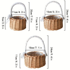 Wedding Flower Girl Basket Decoration Living Room Floral Arrangement