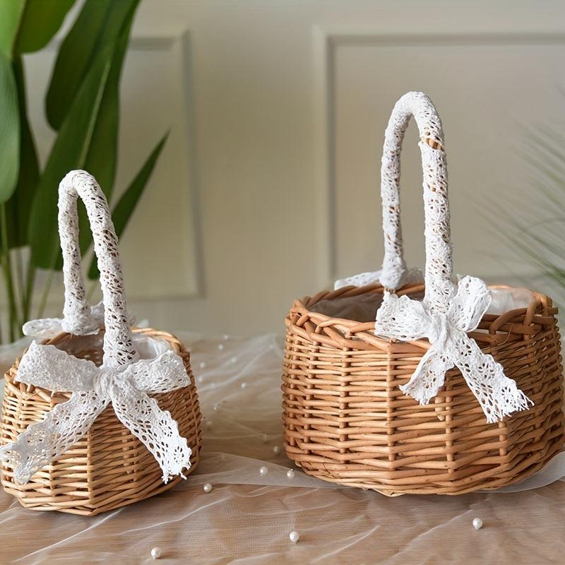 Wedding Flower Girl Basket Decoration Living Room Floral Arrangement