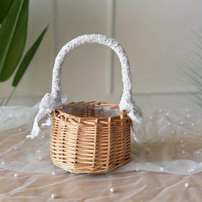 Wedding Flower Girl Basket Decoration Living Room Floral Arrangement