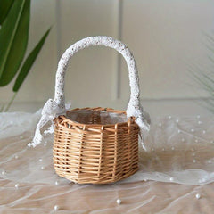 Wedding Flower Girl Basket Decoration Living Room Floral Arrangement