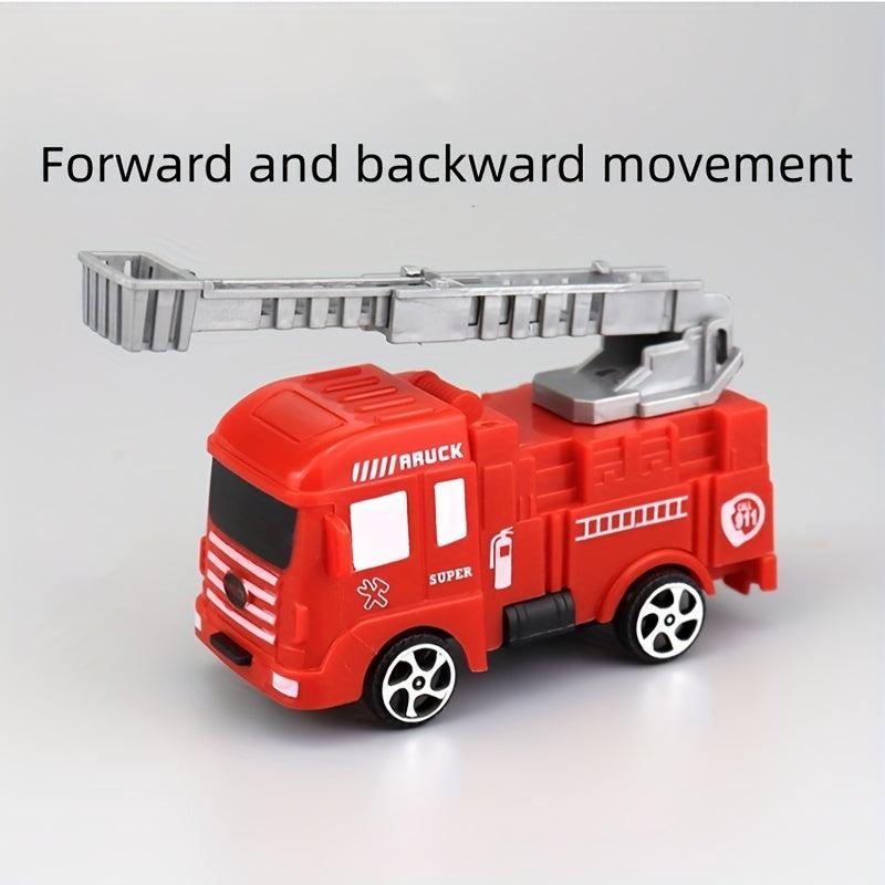 4pcs Fire Truck Cake Topper Set for Birthday Parties and Small