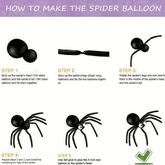 111pcs Halloween Balloon Garland Arch Kit Spider Web Boo Banner Balloons
