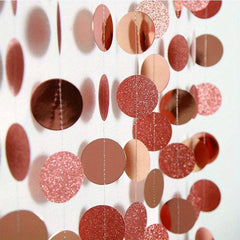 52Ft Glitter Circle Dots Garland Party Decoration Banner