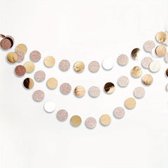 52Ft Glitter Circle Dots Garland Party Decoration Banner