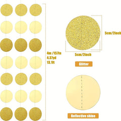 52Ft Glitter Circle Dots Garland Party Decoration Banner