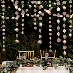 52Ft Glitter Circle Dots Garland Party Decoration Banner