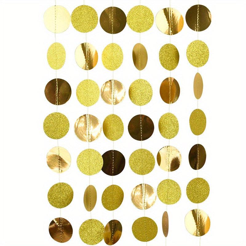 52Ft Glitter Circle Dots Garland Party Decoration Banner