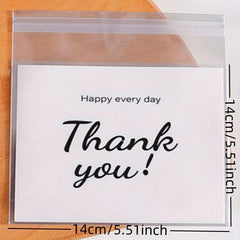 100pcs Self Adhesive Biscuit Bag for Food Packaging and Baking Supplies
