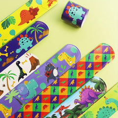 10pcs Dinosaur Jurassic Slap Bracelets for Party
