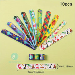 10pcs Dinosaur Jurassic Slap Bracelets for Party