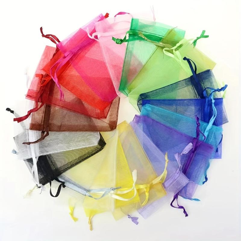 100 Organza Jewelry Bags Wedding Party Gift Candy Fruit Insect Mesh Pouch