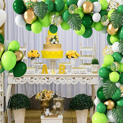 140pcs Green Balloon Garland Arch Kit Jungle Safari Party Baloon