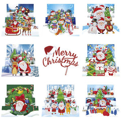 8pcs Christmas Diamond Painting Set 5D DIY Rhinestone Santa Claus Winter Painted