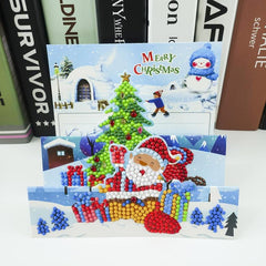 8pcs Christmas Diamond Painting Set 5D DIY Rhinestone Santa Claus Winter Painted