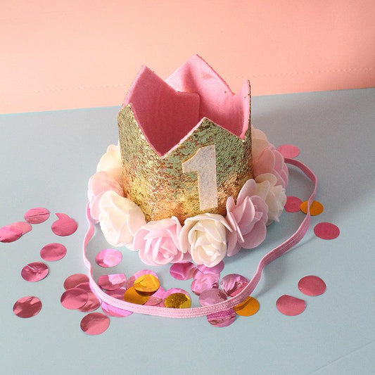 1st Birthday Flower Party Hat - Adorable Headpiece for Holiday Parties & Photos