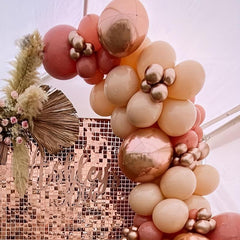 Rose Golden Balloons Garland Arch Kit & 4D Latex Balloons