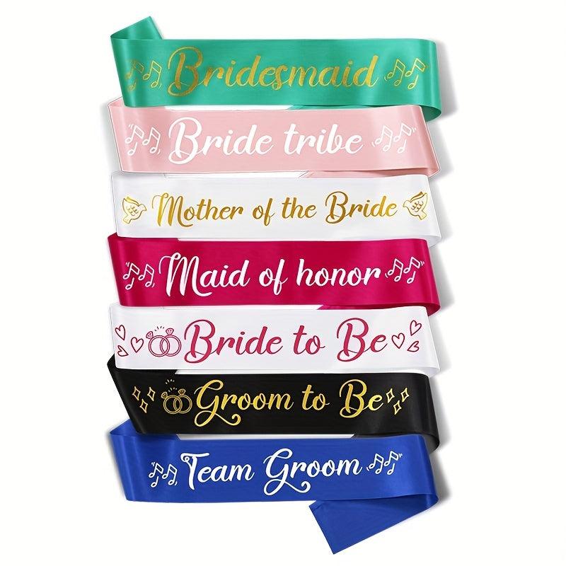 Bride To Be Groom To Be Sash Team Groom Team Bride Bridesmaid