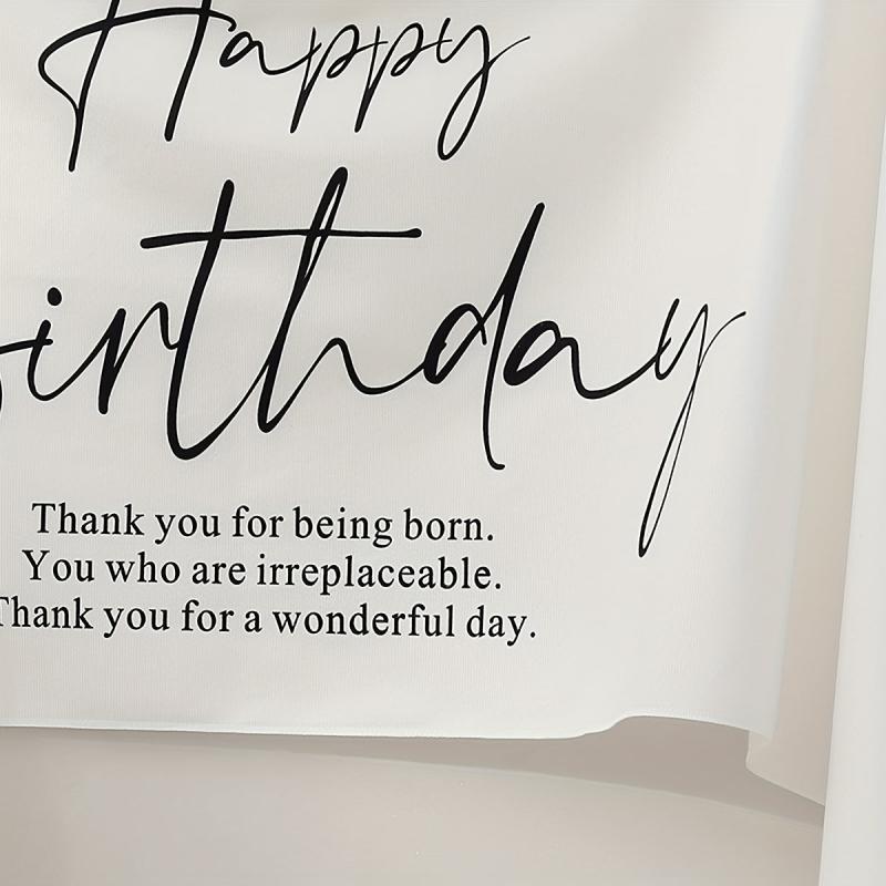 Happy Birthday Hanging Cloth Poster Party Decoration Forest Theme