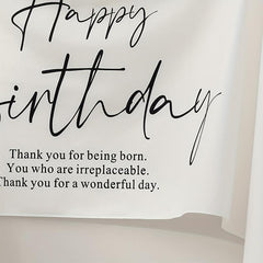 Happy Birthday Hanging Cloth Poster Party Decoration Forest Theme