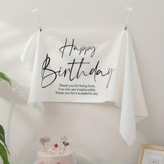 Happy Birthday Hanging Cloth Poster Party Decoration Forest Theme