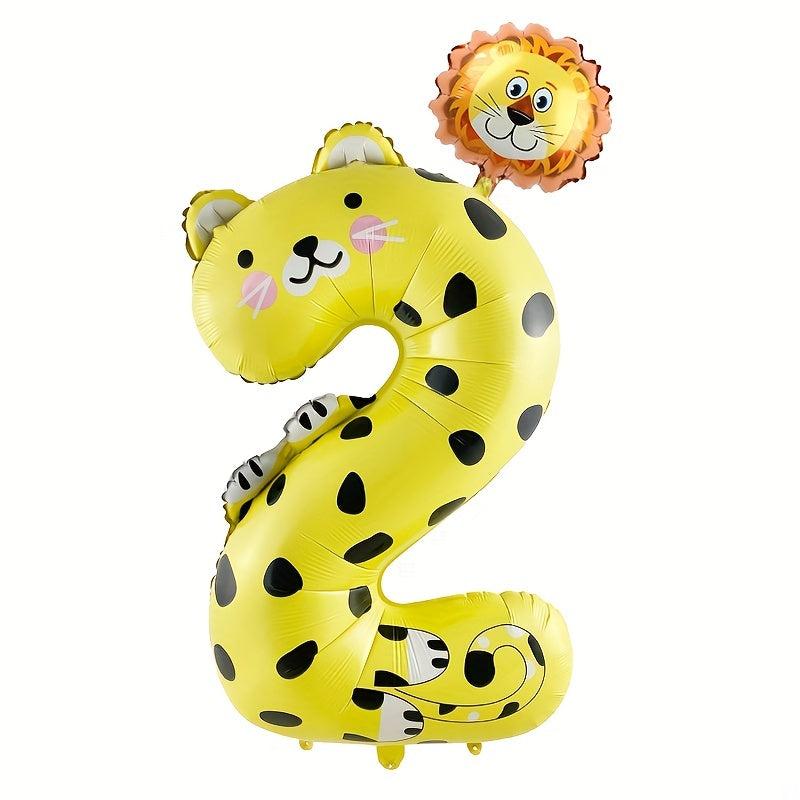 1pc 40 inch Animal Number Birthday Party Balloons