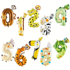 1pc 40 inch Animal Number Birthday Party Balloons