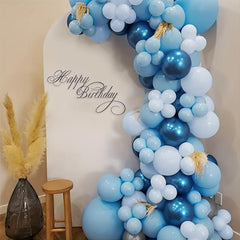 Metallic Silver Balloon Garland Arch Kit 125PCS Latex Balloons