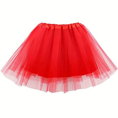 Women's Teen Tutu Skirt Elastic Layered Tulle For Parties Ballet Dancing