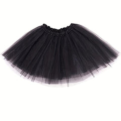 Women's Teen Tutu Skirt Elastic Layered Tulle For Parties Ballet Dancing