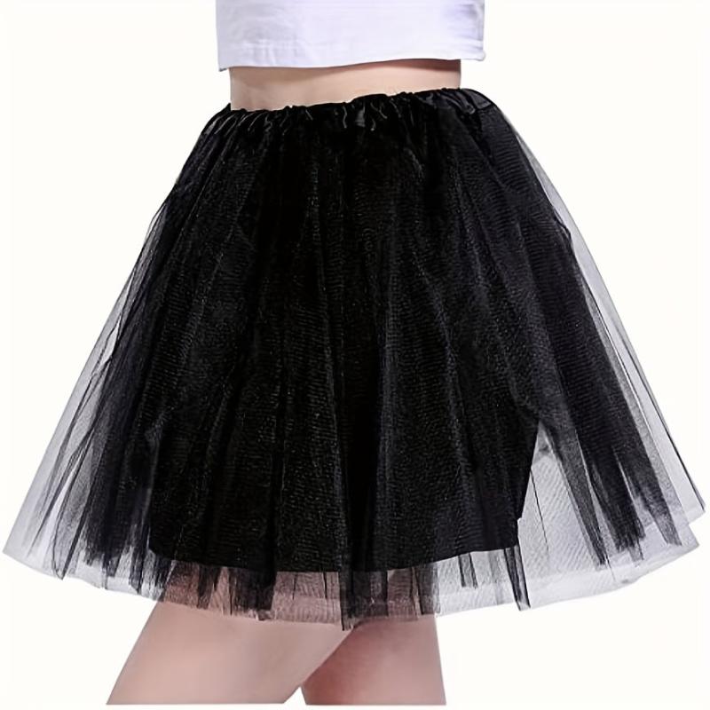 Women's Teen Tutu Skirt Elastic Layered Tulle For Parties Ballet Dancing