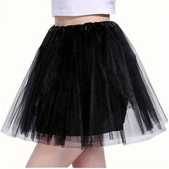 Women's Teen Tutu Skirt Elastic Layered Tulle For Parties Ballet Dancing