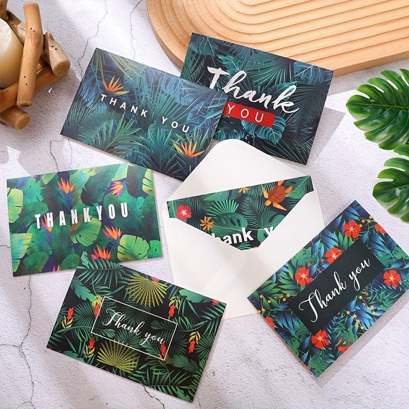 6pcs Christmas Mid Autumn Thanksgiving Thank You Card Greeting Card